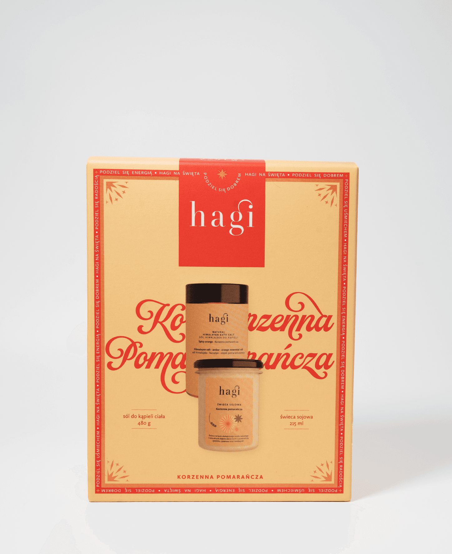 Zestaw sól do kąpieli i świeca Korzenna Pomarańcza
